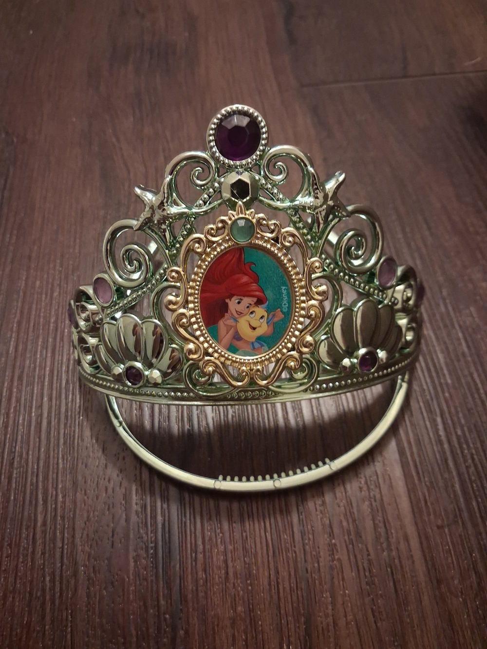 Disney Ariel Princess Hair Tiara in Gold, Purple, Teal and Red